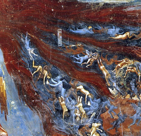  Giotto Di Bondone Last Judgment (detail 12) (Cappella Scrovegni (Arena Chapel), Padua) - Hand Painted Oil Painting