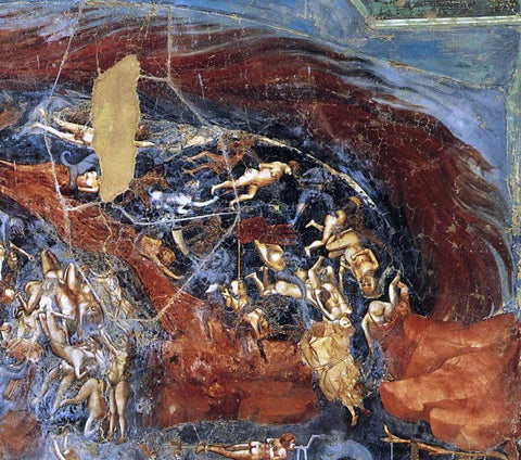  Giotto Di Bondone Last Judgment (detail 13) (Cappella Scrovegni (Arena Chapel), Padua) - Hand Painted Oil Painting