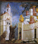  Giotto Di Bondone Legend of St Francis: 10. Exorcism of the Demons at Arezzo (Upper Church, San Francesco, Assisi) - Hand Painted Oil Painting