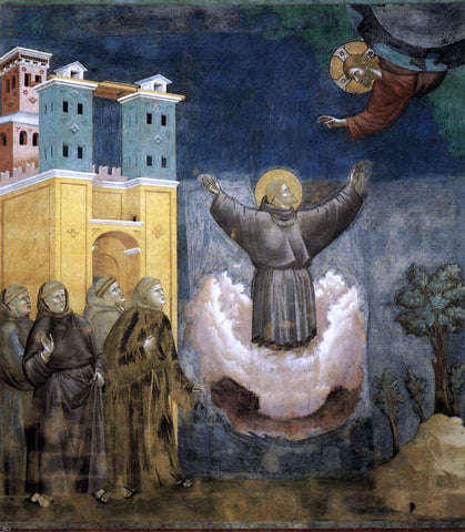  Giotto Di Bondone Legend of St Francis: 12. Ecstasy of St Francis (Upper Church, San Francesco, Assisi) - Hand Painted Oil Painting