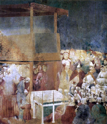  Giotto Di Bondone Legend of St Francis: 24. Canonization of St Francis (Upper Church, San Francesco, Assisi) - Hand Painted Oil Painting