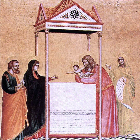  Giotto Di Bondone Presentation in the Temple - Hand Painted Oil Painting