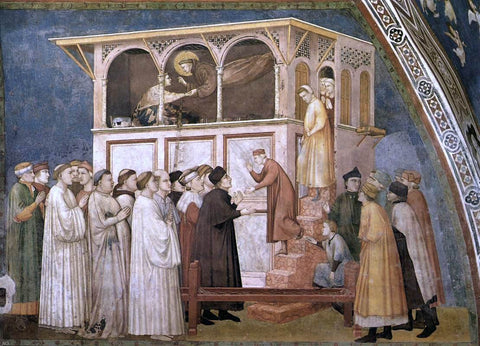  Giotto Di Bondone Raising of the Boy in Sessa (North transept, Lower Church, San Francesco, Assisi) - Hand Painted Oil Painting