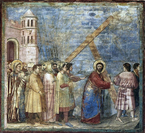  Giotto Di Bondone Scenes from the Life of Christ: 18. Road to Calvary (Cappella Scrovegni (Arena Chapel), Padua) - Hand Painted Oil Painting
