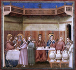  Giotto Di Bondone Scenes from the Life of Christ: 8. Marriage at Cana (Cappella Scrovegni (Arena Chapel), Padua) - Hand Painted Oil Painting