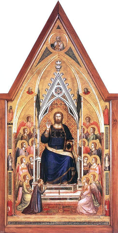  Giotto Di Bondone The Stefaneschi Triptych: Christ Enthroned - Hand Painted Oil Painting