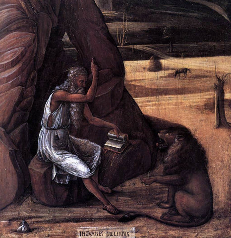  Giovanni Bellini St Jerome in the Desert (detail) - Hand Painted Oil Painting