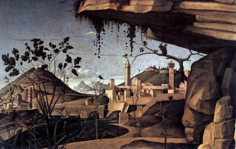  Giovanni Bellini St Jerome Reading in the Countryside (detail) - Hand Painted Oil Painting