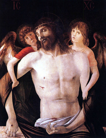  Giovanni Bellini The Dead Christ Supported by Two Angels - Hand Painted Oil Painting