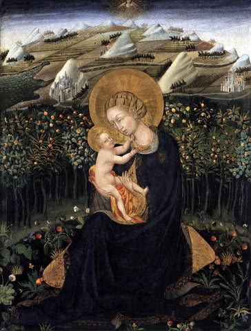  Giovanni Di Paolo Madonna of Humility  (Virgin and Child) - Hand Painted Oil Painting