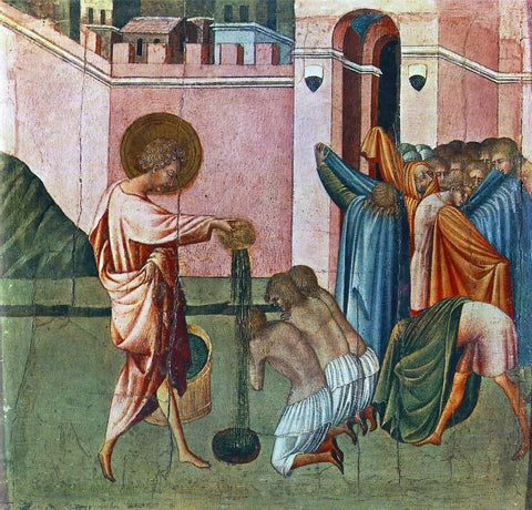  Giovanni Di Paolo St Ansanus Baptizing - Hand Painted Oil Painting