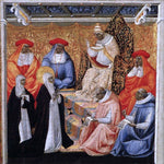  Giovanni Di Paolo St Catherine before the Pope at Avignon - Hand Painted Oil Painting