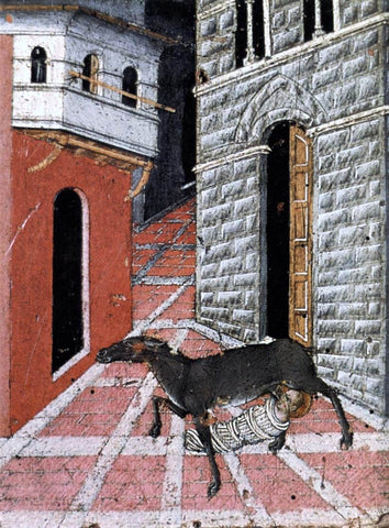  Giovanni Di Paolo St Stephen Suckled by a Doe - Hand Painted Oil Painting