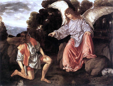  Giovanni Girolamo Savoldo Tobias and the Angel - Hand Painted Oil Painting