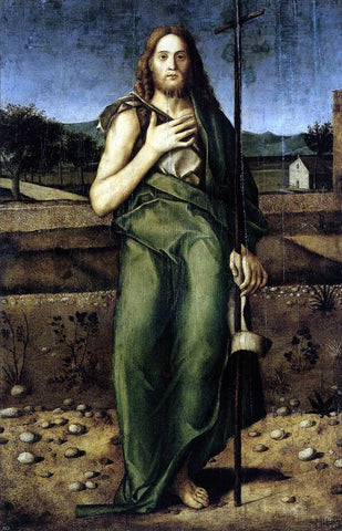  Girolamo Da Santacroce St John the Baptist - Hand Painted Oil Painting