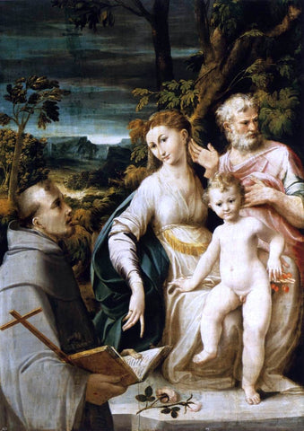  Girolamo Mazzola Bedoli The Holy Family - Hand Painted Oil Painting
