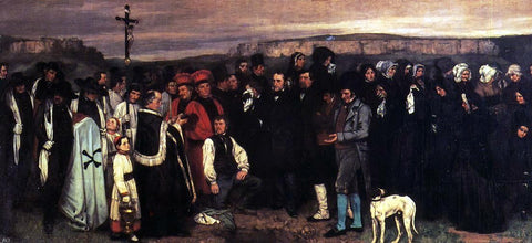  Gustave Courbet A Burial at Ornhans - Hand Painted Oil Painting