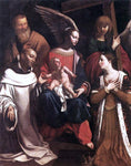  Guy Francois Holy Family with St Bruno and St Elisabeth - Hand Painted Oil Painting