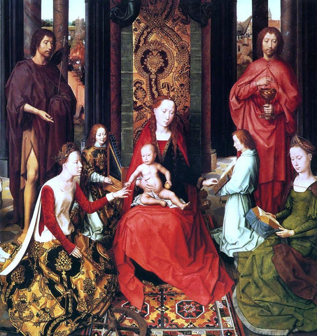  Hans Memling Marriage of St. Catherine - Hand Painted Oil Painting