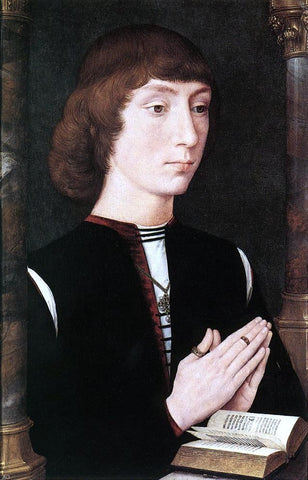  Hans Memling Young Man at Prayer - Hand Painted Oil Painting