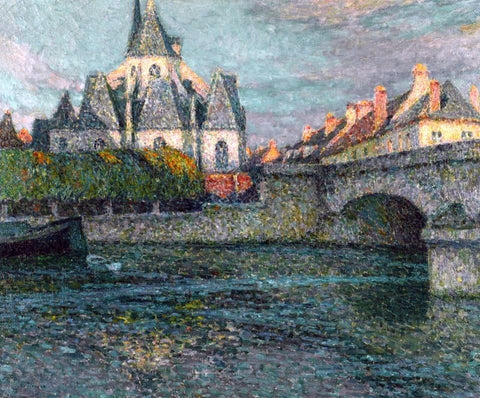  Henri Le Sidaner The Church, Nemours - Hand Painted Oil Painting