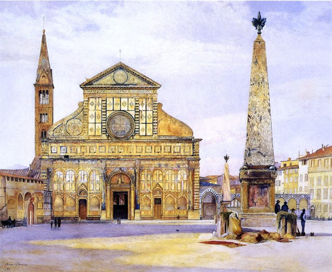  Henry Roderick Newman A View of Santa Maria Novella - Hand Painted Oil Painting