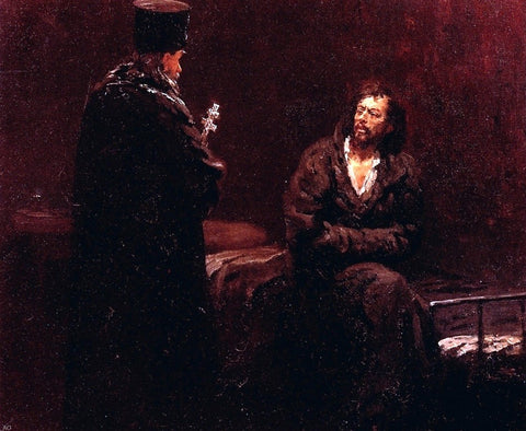  Ilia Efimovich Repin Refusal of the Confession - Hand Painted Oil Painting