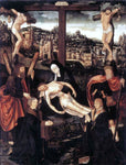  Jacob Cornelisz Van Oostsanen Crucifixion with Donors and Saints - Hand Painted Oil Painting