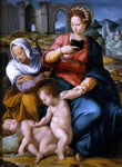  Jacopino Del Conte Virgin and Child with St Elizabeth and the Infant Baptist - Hand Painted Oil Painting