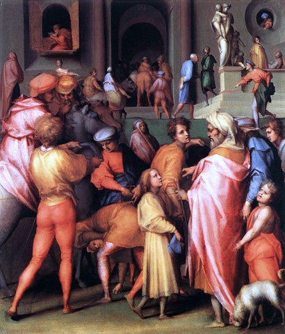  Jacopo Pontormo Joseph Being Sold to Potiphar - Hand Painted Oil Painting