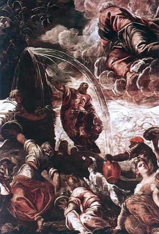  Jacopo Robusti Tintoretto Moses Drawing Water from the Rock [detail: 1] - Hand Painted Oil Painting