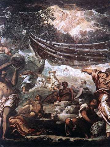  Jacopo Robusti Tintoretto The Miracle of Manna (detail: 1) - Hand Painted Oil Painting