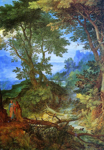 The Elder Jan Bruegel Mountain Landscape with the Temptation of Christ - Hand Painted Oil Painting