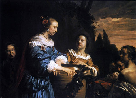 Jan De Bray Pharaoh's Daughter with Her Attendants and Moses in the Reed Basket - Hand Painted Oil Painting