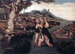  Jan Mostaert Hilly River Landscape with St Christopher - Hand Painted Oil Painting