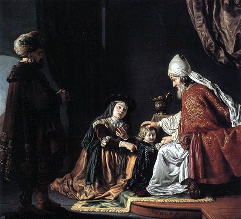  Jan Victors Hannah Giving Her Son Samuel to the Priest - Hand Painted Oil Painting