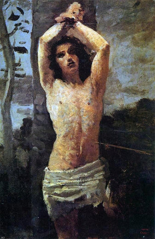  Jean-Baptiste-Camille Corot Saint Sebastian - Hand Painted Oil Painting