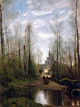  Jean-Baptiste-Camille Corot The Church of Marissel, near Beauvais - Hand Painted Oil Painting