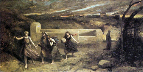  Jean-Baptiste-Camille Corot The Destruction of Sodom - Hand Painted Oil Painting