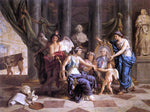  Jean-Jacques Lagrenee Allegory on the Installation of the Museum in the Grande Galerie of the Louvre - Hand Painted Oil Painting