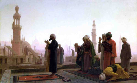  Jean-Leon Gerome Prayer on the Rooftop (in Cairo) - Hand Painted Oil Painting