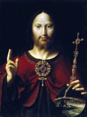  Jeronimo De Bobadilla  Christ the Saviour - Hand Painted Oil Painting