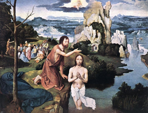  Joachim Patenier Baptism of Christ - Hand Painted Oil Painting
