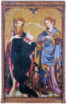  Joan Mates Sts John the Baptist and John the Evangelist with a Donor - Hand Painted Oil Painting