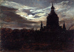  Johan Christian Claussen Dahl The Frankenkirche, Dresden - Hand Painted Oil Painting