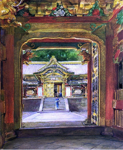  John La Farge In the Third Gate, Looking Toward the Fourth of the Temple, Iyemitsu, Nikko, Aug., 1886 - Hand Painted Oil Painting