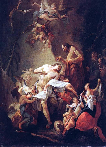  Joseph Ignaz Mildorfer Baptism of Christ - Hand Painted Oil Painting