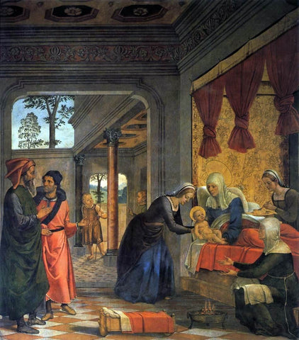  Juan De Borgona The Birth of the Virgin - Hand Painted Oil Painting