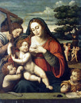  Juan de es De Juanes Virgin and the Child with Sts John the Baptist and John the Evangelist - Hand Painted Oil Painting