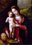  Lavinia Fontana The Madonna and Child with a Donor - Hand Painted Oil Painting